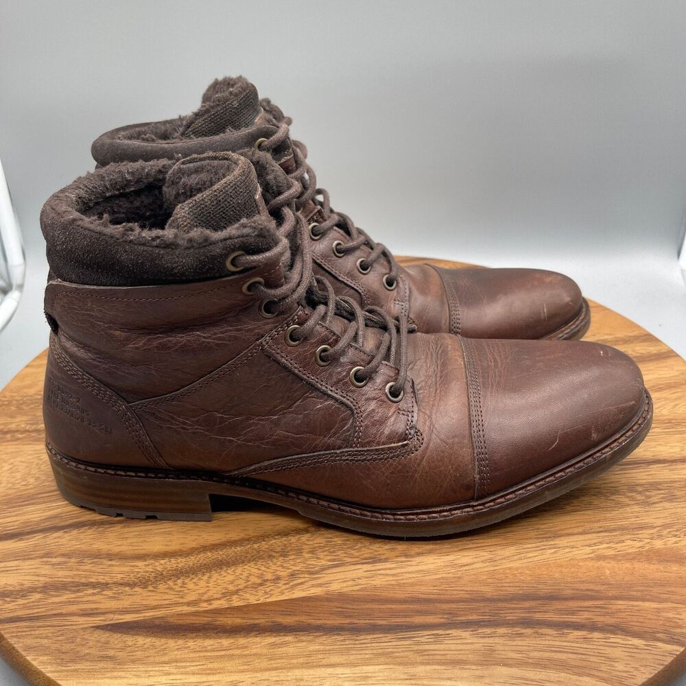 Bullboxer Boots Mens Size 12 Brown Leather Lace up Chukka Ankle Casual Shoes